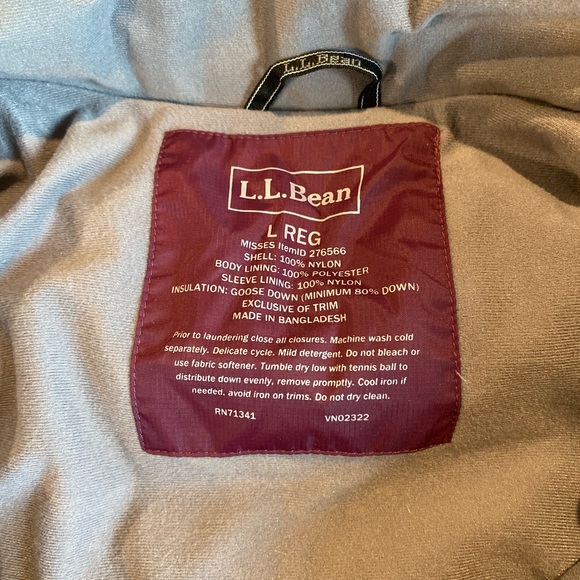L.L. Bean Women's Purple Goose Down Puffer Jacket - Picture 4 of 4